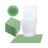 SYMHHA Green Disposable Toilet Mats,25-Pack U-Shape Pee Pads for Potty Training,No-Adhesive Non-Slip PE