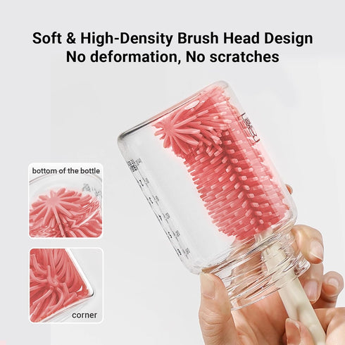 10 1 Set Aynmer Baby Bottle Brush, in Travel Baby Bottle Cleaner Brush with Silicone Brush, Nipple Brush, Straw Brush