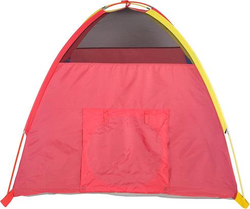 Pacific Play Tents 20414 Kids Hide-Me Dome Tent and Crawl Tunnel Combo, Large, Red/Yellow/Blue