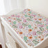 Colorful Flowers Leaves Butterflies Changing Pad Covers for Boy Girl, 32''x16'' Spring Boho Floral Unisex Fitted Mats