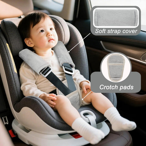 3 Car Seat Straps Pads for Baby Boys Pieces,Super Soft Car Seat Strap Covers Kids,Man Fai Sky Infant Carseat Shoulder