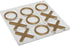 Deco 79 Metal Tic Tac Toe Game Set with Gold Pieces, 12" x 1" x 12"