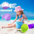 Sosation 60 Pcs Sand Buckets Bulk for Kids, Beach Buckets and Shovels 5.5 Inch Plastic Beach Pails Sand Toys for Girls