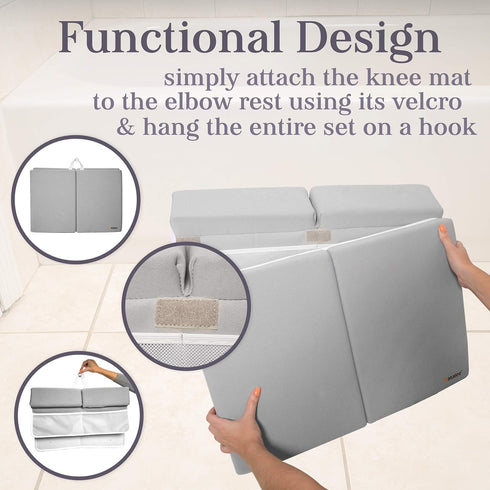 Elbow Set, (22 Inches 15 Inches)) Bath Kneeler, Baby Bath Kneeler and Rest Pad Kneeling Pad for Bathing Baby, Knee Pads