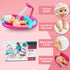 RedCrab 12" Baby Doll Bath and Bed Play Set - 2-in-1 Shaker with Shower Spray & 25pcs Accessories for Girls 3+