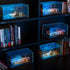 Lighted Display Case for 1/24 Scale Model Cars - No Assemble Acrylic Case with Lights and Leather Base