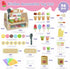 2 1 Set (63pcs), Counter 3+ SIMPLIPLAY in Portable Wooden Ice Cream Toy & Cookie Play Slice and Bake Cookies, Scoop