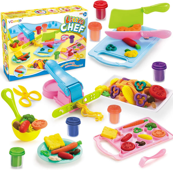 Color Dough Toys for Kid Kitchen Creations Little Chef Color Dough Set