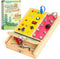 Tilhumt 2-in-1 Busy Board, Montessori Screwdriver Board Set with LED Light Switch Toy for Kids 3-5 Years Old
