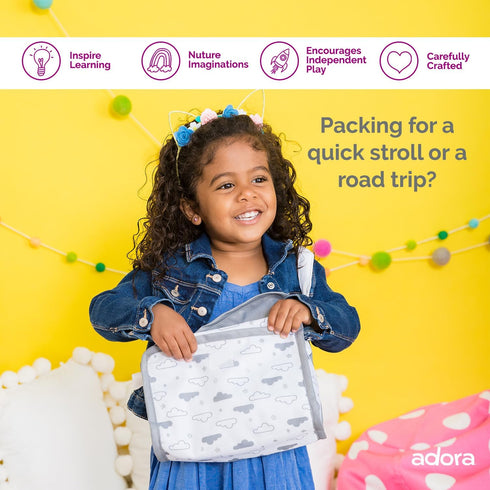 Set Adora Twinkle Stars Doll Diaper Bag - Fun and Functional
