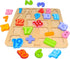 Wooden Number Puzzle Toys - ABC Letter & Number Puzzle for Toddlers 1-3 Years Old, Educational Gift
