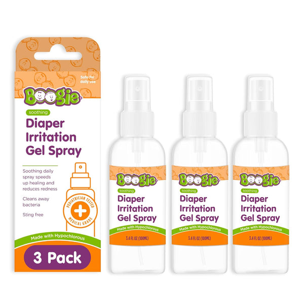 Boogie Hypochlorous Acid Diaper Irritation Gel Spray, Baby Essentials for Diaper Rash,