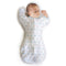 Amazing Baby Transitional Swaddle Sack - Arms Up Half-Length Sleeves, Newborn Sleep Sack, Blue Tiny Elephants