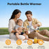 17 OZ 98F -131F, Portable Bottle Warmer for Travel, Fast Heating Milk Warmer On The Go, Water Warmer for Breast Milk