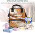 HCBPWVQA Backpack Daypacks Backpack Mommy Abstract Orange White Lines Diaper Bag with Changing Pad and Pacifier Holder