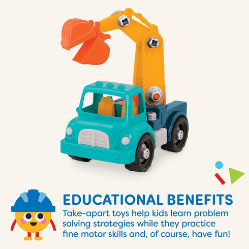 Battat – Classic Construction Toy, Pretend Play Tools Toddler Trucks for Dexterity Building Toy Age 3+