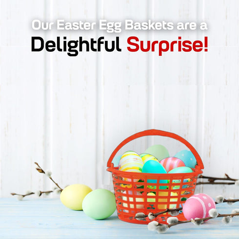 72 Pack 5.75" Fun Express Easter Baskets Bulk - Colorful Plastic Easter Egg Hunt Baskets for Kids Classroom Church