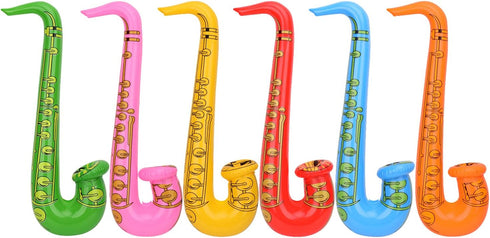 Inflatable Saxophone Musical Instruments, Microphone Party Supplies, 12pcs Red Bag Fillers for Hen Night Stag Dress Up