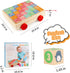 1-3, Set 30 1.65" Joqutoys Wooden Building Blocks for Toddlers Large Wood Baby Stacking Blocks for Kids, PCS Alphabet