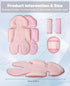 2-in-1 Infant Car Seat Insert, Reversible Baby Carseat Cushion for Newborns Toddlers Head & Body Support Pad