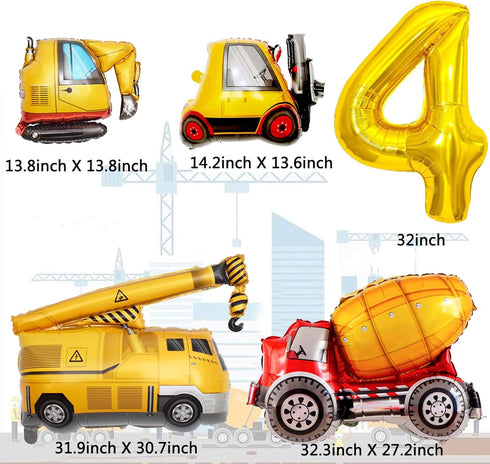 Cobesyood Construction Birthday Party Supplies,Party Decorations Kits Construction Birthday Party Supplies Foil