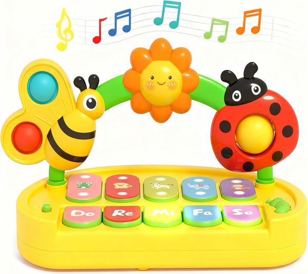 Baby Piano Toy 6-12 Months Light Up Music Keyboard Baby Toys for