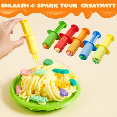 JOYIN 44 Pieces Play Dough Accessories Set - Various Plastic Molds, Rolling Pins, and Cutters for Kids