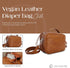 Eco-Friendly Vintage Tan Diaper Bag Clutch - Chic Solution for Parents