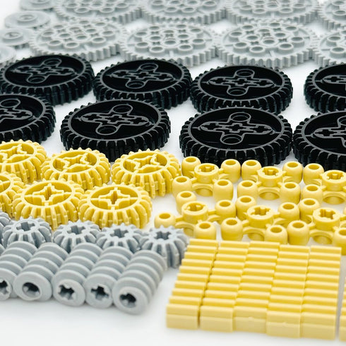 Miutrue Set 6yrs+ Technical Parts Wheels Gears Building Blocks Accessories Pieces kit Construction Toys for Kids