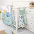 4-Piece Set Set TANOFAR Crib Bedding for Baby Boys, Blue Dinosaur Nursery Bedding Includes Comforter, Fitted Crib