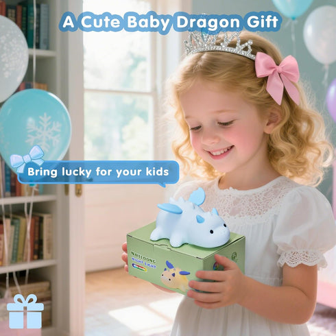 AGV Cici 3 Dimmable Cute Baby Dragon Kids Night Light for Kids,Cute Soft Silicone Lamp Level Changing Rechargeable