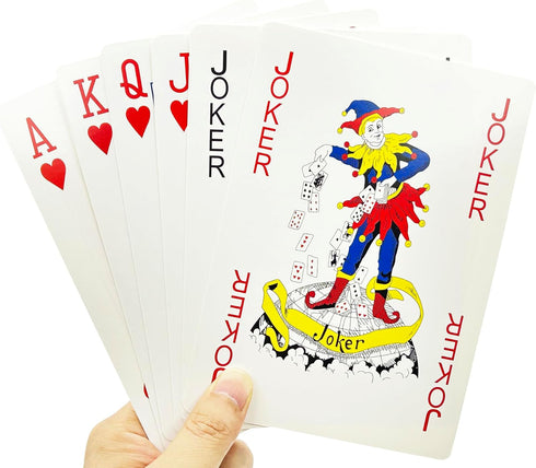 QkonkgnS 5X7 Inch Large Jumbo Playing Cards, Giant Deck of Cards Games for