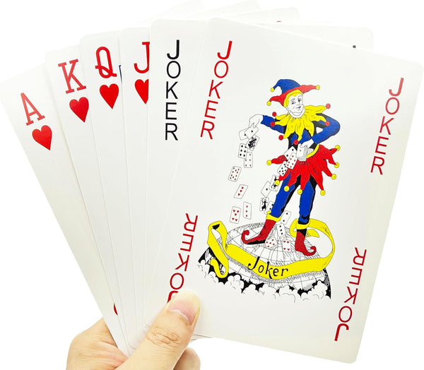 QkonkgnS 5X7 Inch Large Jumbo Playing Cards, Giant Deck of Cards Games for