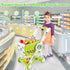 31PCS 3+ Supermarket Shopping Cart for Kids, Shopping Trolley Cart Toy with Play Food Shop Accessories, Pretend Play