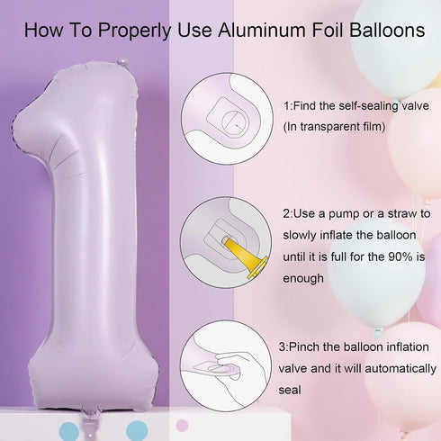 Bapukzy Set 1 First Birthday Decorations for Girl - Complete Party with High Chair Banner, Party Hat, Number Balloon