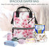 DWVTSLH Backpack Mummy Backpack Cherry Blossom Diaper Bag Multifunction Nappy Bags Waterproof Large Capacity Travel