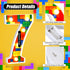 8.58''(Number 7) Baquler Building Block Light up Number Birthday Decoration Sign Marquee LED Numbers for Party Lighted