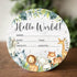 Safari Baby Milestone Blanket with Birth Stat Sign, Jungle Animals Monthly Growth Chart, 50"x40" Baby Nursery