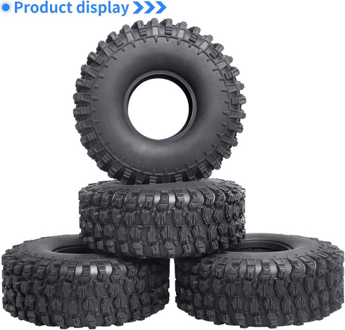 Hobbypark RC Crawler Tires 1.9 Inch 4.7" 120mm for Axial SCX10 II III Traxxas TRX4 Redcat Gen 8 Gen7, 4pcs Foam Inserts