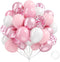 Light Pink and White Balloons, 60pcs 12inch Pearl Light Baby Pink Confetti