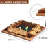 AMEROUS Shut The Box Dice Game - 1-4 Players, Wooden Board Math Game with 12 Dice, Family Classroom or Pub
