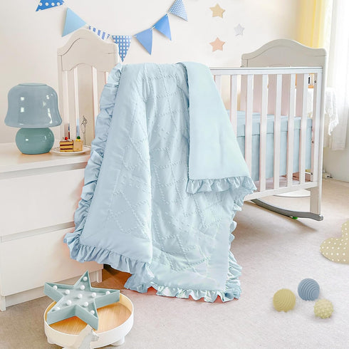 Set 3 Set Set Set Wowelife Baby Crib Bedding for Girls, Piece Boho Crib Comforter Ruffle, Baby Boy Crib Bedding Nursery