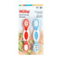 Nuby Dip & Scoop Spoons - (2-Pack) Baby Led Weaning Spoons for Babies - Red and Blue, 6+ Months