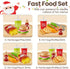 Sets Set, 3 4 5 BUYGER Play Food for Kids Kitchen, Wooden Fast Food Hamburger Play Pretend Play Kitchen Accessories Toy