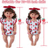 BABESIDE Reborn Baby Doll Clothes for 20-22 Inch Dolls, Strawberries Baby Doll Outfits with Pacifier