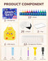 60Pcs 3-5 4-8 8-12, JUPITEARTH Water Marbling Paint Kit, Arts and Crafts for Girls & Boys, Art Supplies for Kids Ages