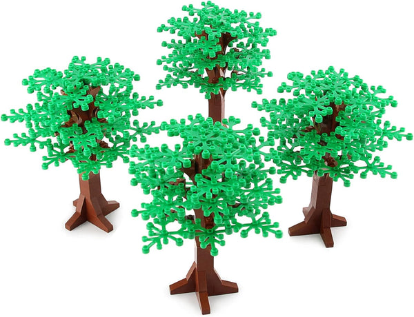 Feleph 4PCS Large Trees City Building Block Compatible with Major Brand, Classic Bricks Toy Set (6.7inch Height)