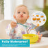3 Pcs Long Sleeved Bib Set | Baby Waterproof Bibs with Pocket Bundle Toddler Bib with Sleeves and Crumb Catcher 6-24 Months