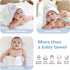 6 Set, 28 28 inch Viviland Pcs Hooded Baby Towels and Washcloths Super Gentle Bath Towels for Newborn Face & Body
