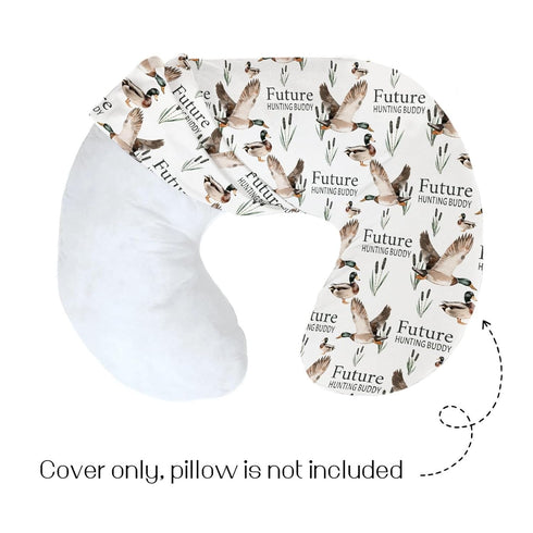 HawSkgFub Future Duck Hunting Buddy Nursing Pillow Cover for Baby Boys, Mallard Duck Hunter Wild Animal Reeds Lake